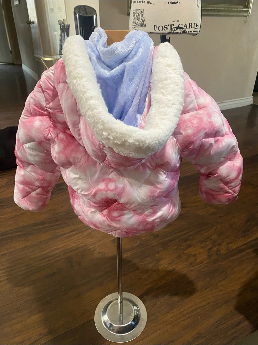 Snozu Pink and Light Purple Kids Puffer Jacket